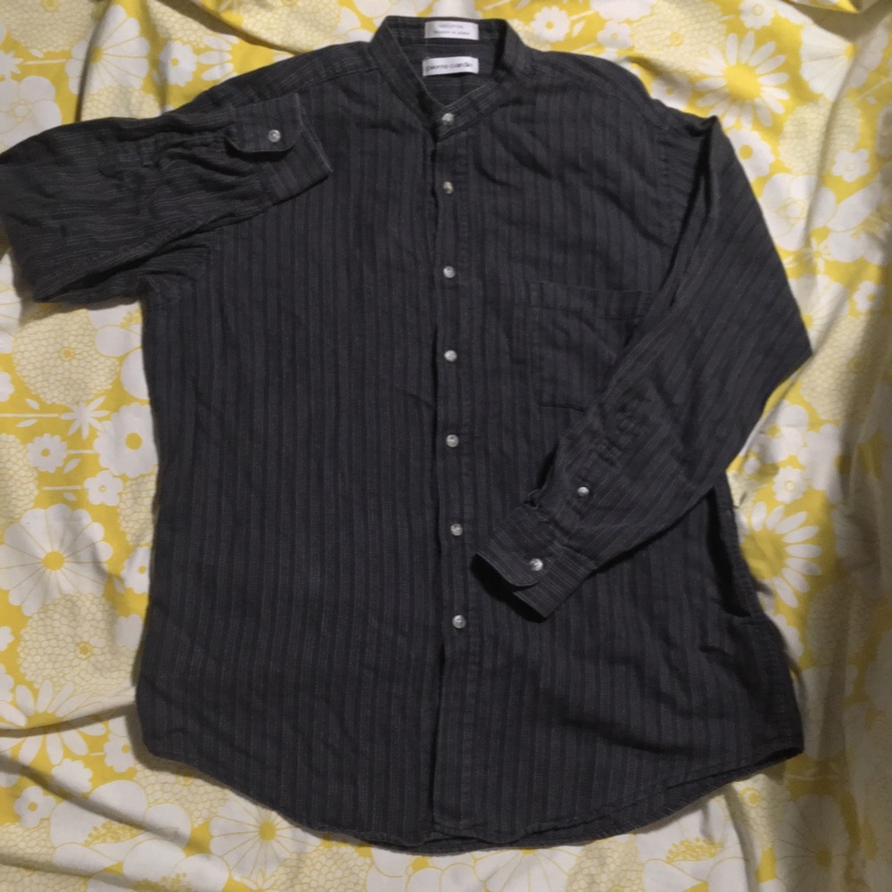 Pierre Cardin Mandarin Collar Button Down